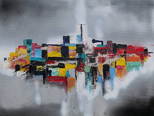 Ile de couleurs van daniel LANOUX, Schilderij te koop op Singulart