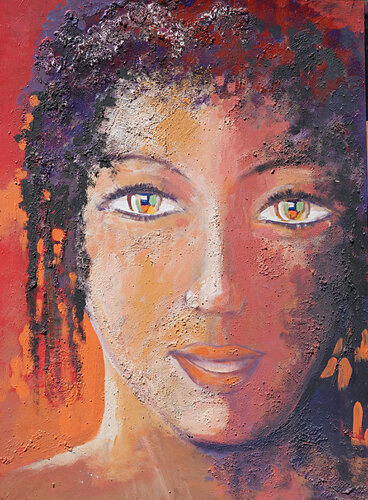 Regard de femme au reflet etrange von daniel LANOUX, Malerei kaufen auf Singulart