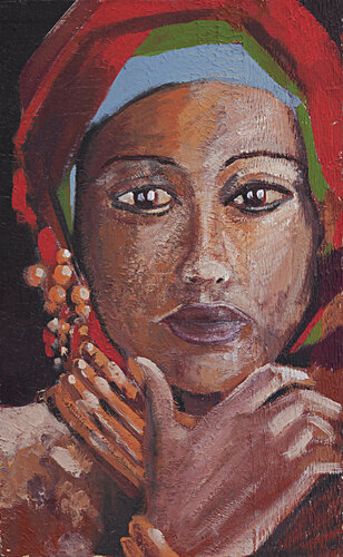 La femme orientale au turban by daniel LANOUX, Painting for Sale on Singulart