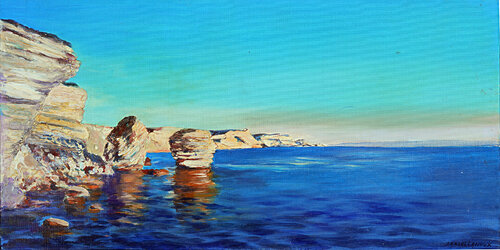 Corsica Bonifacio par daniel LANOUX, Peinture en vente sur Singulart