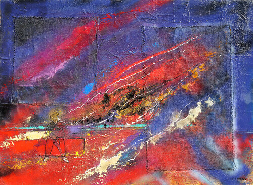 solitude orage par daniel LANOUX, Peinture en vente sur Singulart