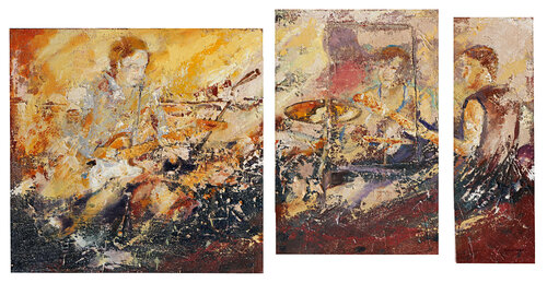 Musicien de jazz van daniel LANOUX, Schilderij te koop op Singulart