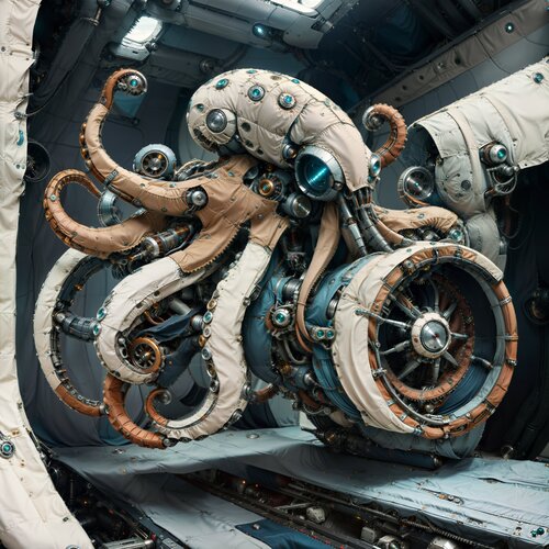 kraken & engine l von Werner Fleischmann, Druck kaufen auf Singulart