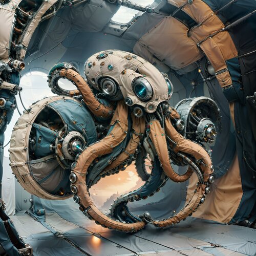 kraken & engine ll von Werner Fleischmann, Druck kaufen auf Singulart