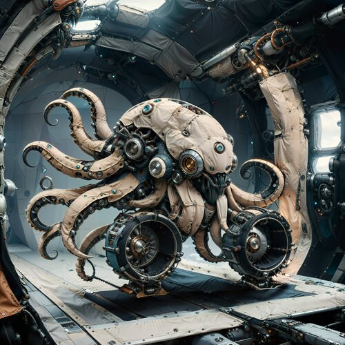 kraken & engine lll by Werner Fleischmann, Print for Sale on Singulart