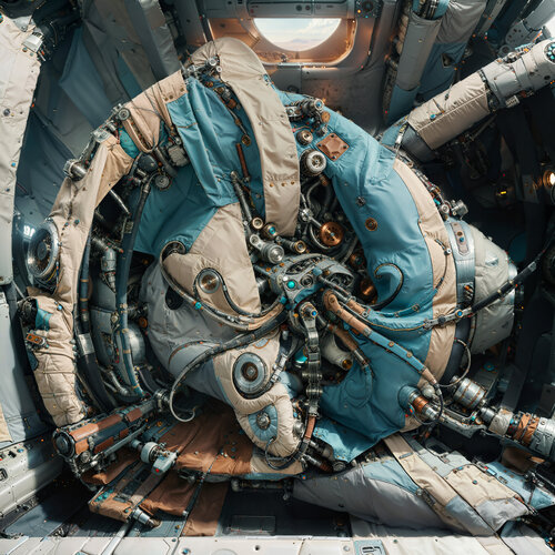 kraken & engine V by Werner Fleischmann, Print for Sale on Singulart
