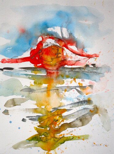 Mitternachtssonne Norwegen par Klaus-Jürgen Wittig, Peinture en vente sur Singulart