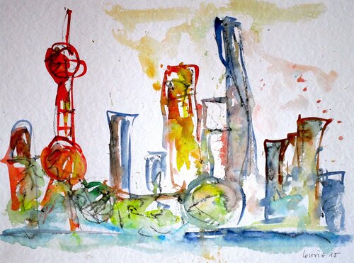 Pudong Shanghai by Klaus-Jürgen Wittig, Work on Paper for Sale on Singulart