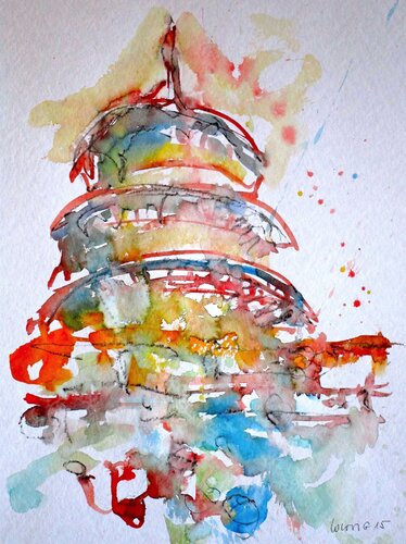 Himmelstempel Peking par Klaus-Jürgen Wittig, Œuvre sur papier en vente sur Singulart