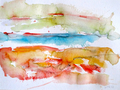 Totes Meer Israel di Klaus-Jürgen Wittig, Opera su carta in vendita su Singulart