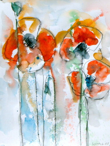 Wilder Mohn von Klaus-Jürgen Wittig, Malerei kaufen auf Singulart