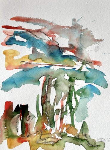 Zypressen am Gardasee Italien by Klaus-Jürgen Wittig, 絵画 for Sale on Singulart