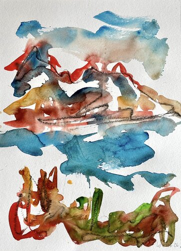 Gardasee mit Monte Baldo Italien by Klaus-Jürgen Wittig, 絵画 for Sale on Singulart