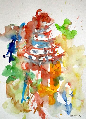 Pagode am Yangsi China by Klaus-Jürgen Wittig, Work on Paper for Sale on Singulart