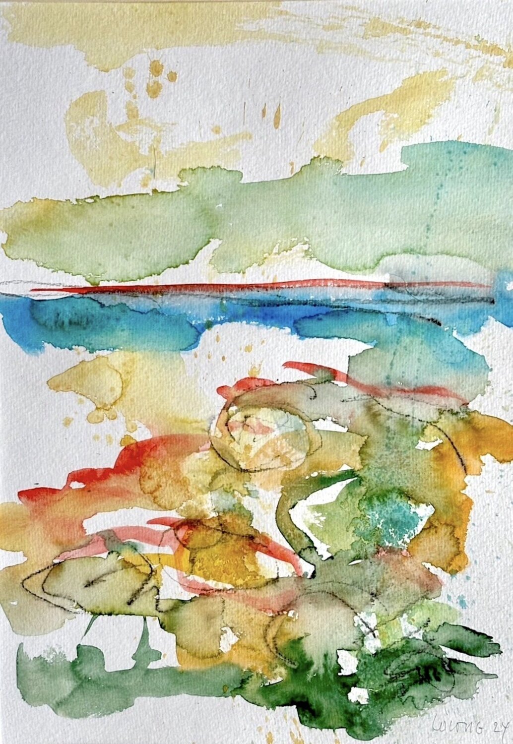 Gulvinec Bretagne Frankreich Klaus-Jürgen Wittig Dipinto originale in vendita