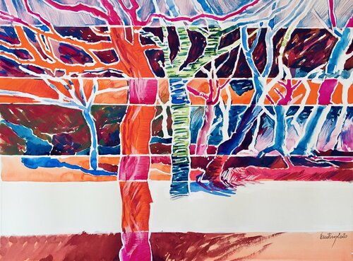 Futaie par Jean-François Vautrin, Œuvre sur papier en vente sur Singulart