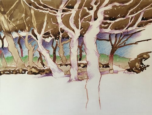 Futaie di Jean-François Vautrin, Opera su carta in vendita su Singulart