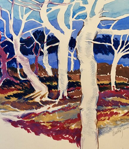 Futaies di Jean-François Vautrin, Opera su carta in vendita su Singulart