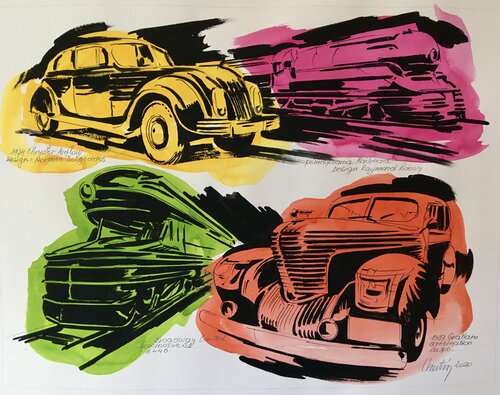 le Streamline dans l'industrie par Jean-François Vautrin, Œuvre sur papier en vente sur Singulart