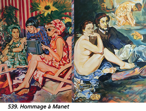 Hommage à Manet  (  1832-1883 ) van Jean-François Vautrin, Schilderij te koop op Singulart