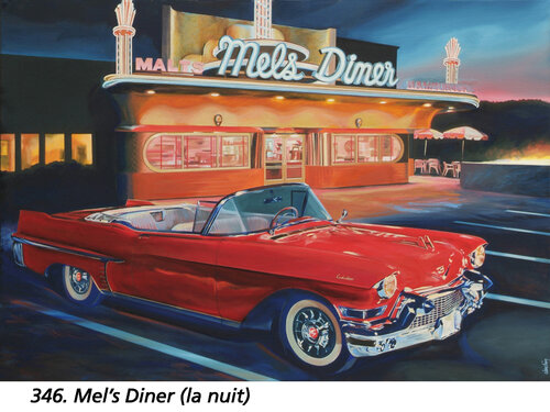 Mel's Diner la nuit di Jean-François Vautrin, Pittura in vendita su Singulart