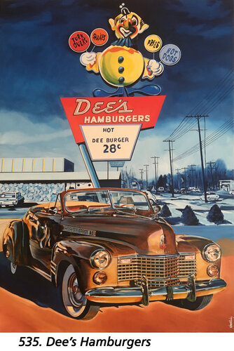 Dee's Hamburger van Jean-François Vautrin, Schilderij te koop op Singulart