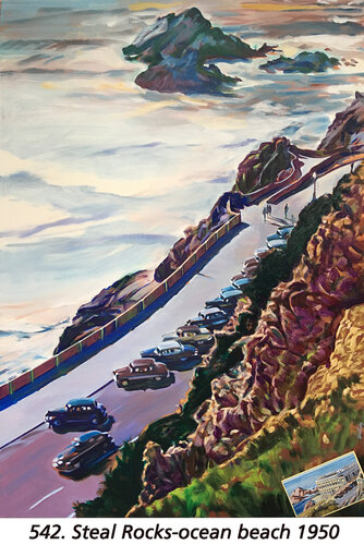 Steal Rocks-océan beach ( 1950 ) von Jean-François Vautrin, Malerei kaufen auf Singulart