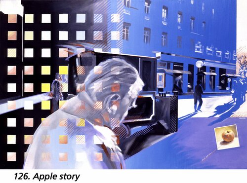 Apple story von Jean-François Vautrin, Malerei kaufen auf Singulart