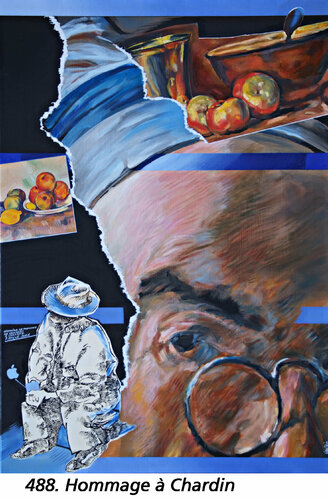 Hommage à Jean Siméon Chardin ( 1699-1779 ) di Jean-François Vautrin, Pittura in vendita su Singulart