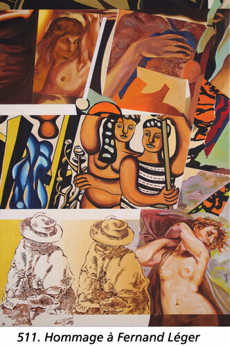 Hommage à Fernand Leger  ( 1881-1951 ) by Jean-François Vautrin, 회화 for Sale on Singulart