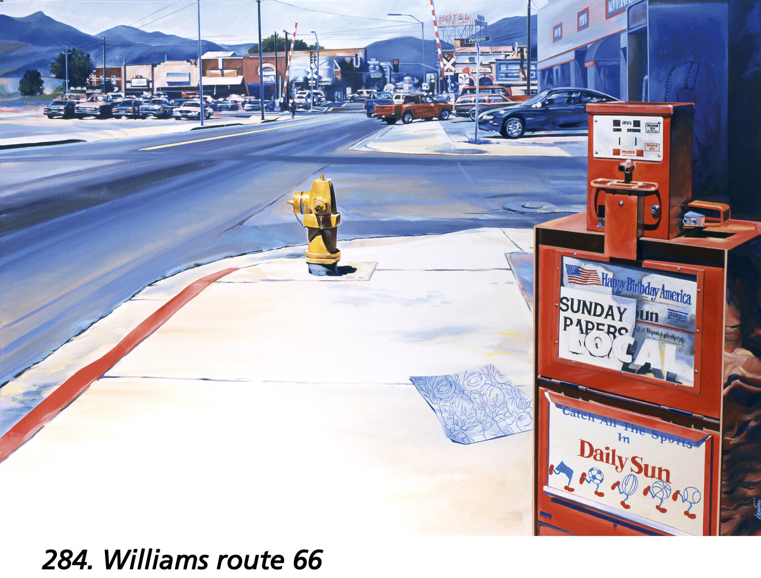 Williams route 66 Jean-François Vautrin Originalgemälde zu verkaufen