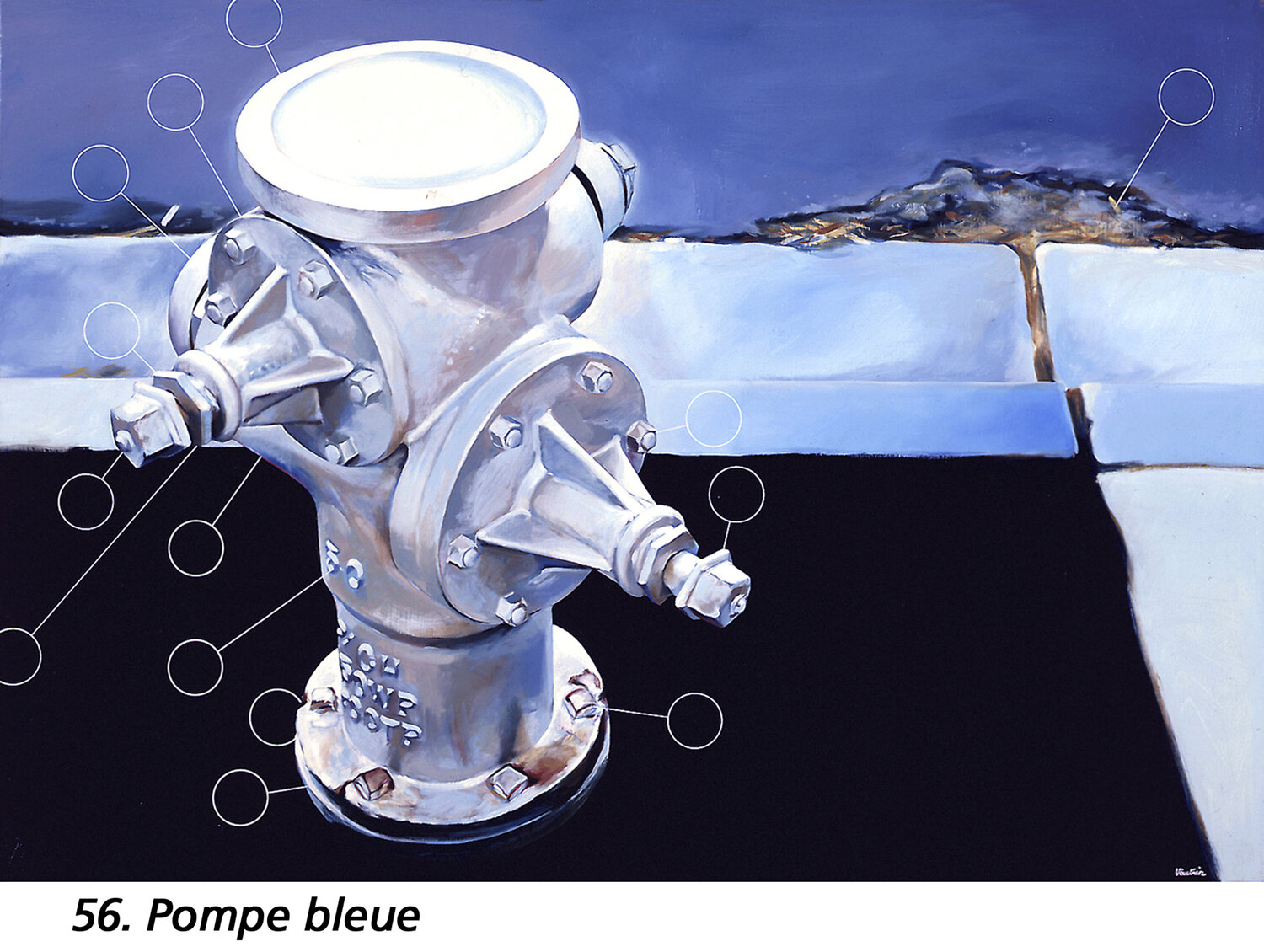 Pompe Bleue Jean-François Vautrin Originalgemälde zu verkaufen