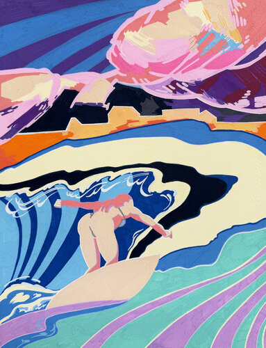 SURFGIRL by TANNA VALERY, Drawing for Sale on Singulart