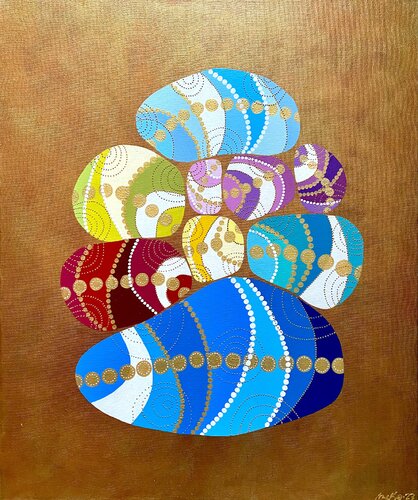 Joyful Rocks di Madeleine Kurtsdotter, Pittura in vendita su Singulart