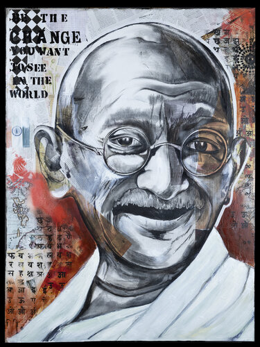 the leader in charge by Shams Kherani, Painting for Sale on Singulart