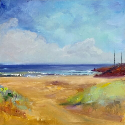 Spring Awakening - Original Oil Painting from the 'Sea Whispers' van Mila Vespera, Schilderij te koop op Singulart