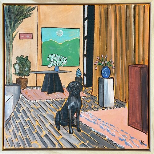 Home Alone Labrador by Komal Sharma, Painting for Sale on Singulart