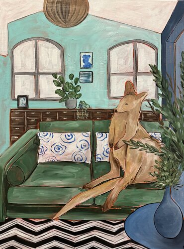 That ain’t my Dog di Komal Sharma, Pittura in vendita su Singulart