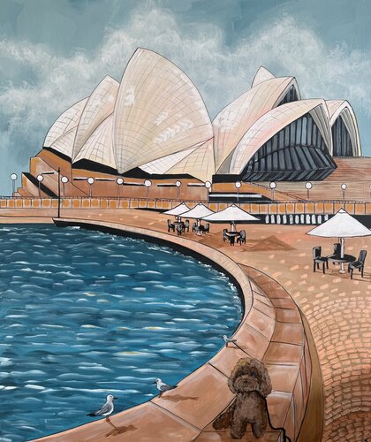 Opera House in Lockdown von Komal Sharma, Malerei kaufen auf Singulart