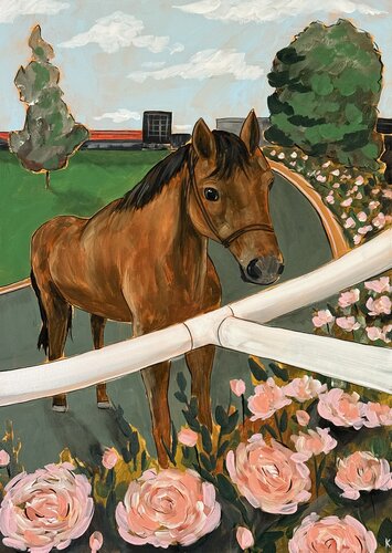 Melbourne Cup Horse van Komal Sharma, Schilderij te koop op Singulart