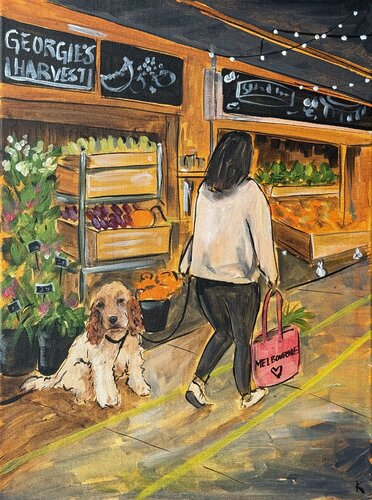 South Melbourne Market Walk von Komal Sharma, Malerei kaufen auf Singulart