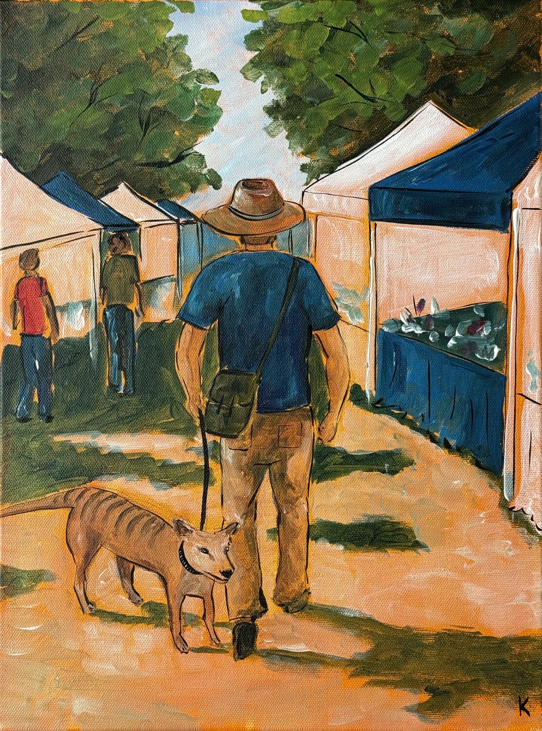 The Lost Pet of Hobart Komal Sharma Originalgemälde zu verkaufen