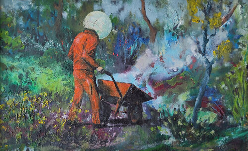 Die Welt schert sich einen Dreck von Marek Eibert, Malerei kaufen auf Singulart