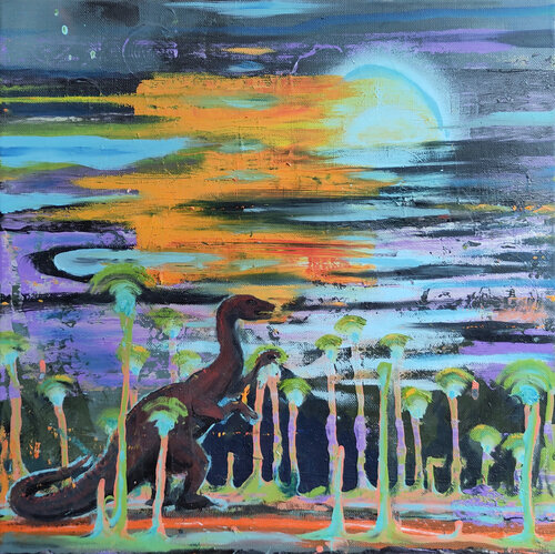 Dino Saur (2) de Marek Eibert, Pintura a la venta en Singulart