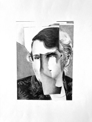 HEADS_Dada Drawing (Portrait II) by Rebekka Brunke, Drawing for Sale on Singulart