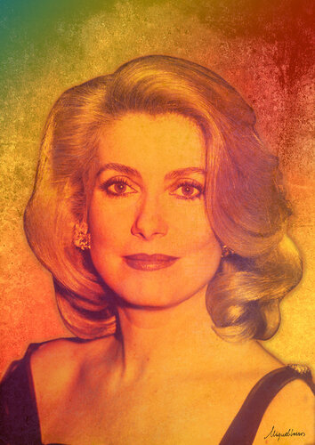 The power of seduction, Catherine Deneuve von Miguel Barros, Druck kaufen auf Singulart