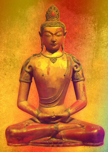 Amitayus Buddha del Himalaya van Miguel Barros, Digitaal te koop op Singulart