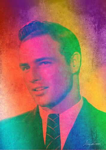 The Charms of Marlon Brando van Miguel Barros, Afdruk te koop op Singulart