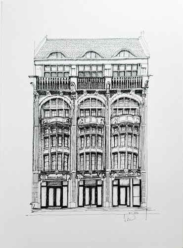 Berlin_Bocca_di_Bacco_52°30'54.4"N 13°23'21.4"E par Veronika Behr, Œuvre sur papier en vente sur Singulart