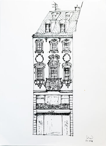 48°08'25.3"N 11°34'40.6"E par Veronika Behr, Œuvre sur papier en vente sur Singulart